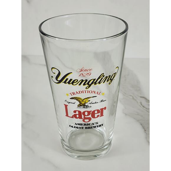 Yuengling Traditional Original Amber Beer Lager 16oz Pint Beer Clear Glass 6" - Picture 1 of 10